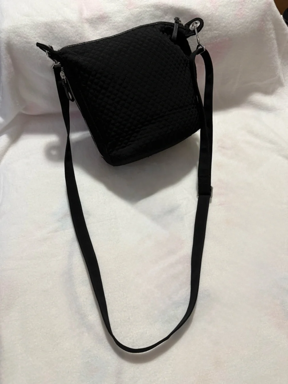 Vera Bradley Black Multicolor Patchwork Quilted Crossbody Bag